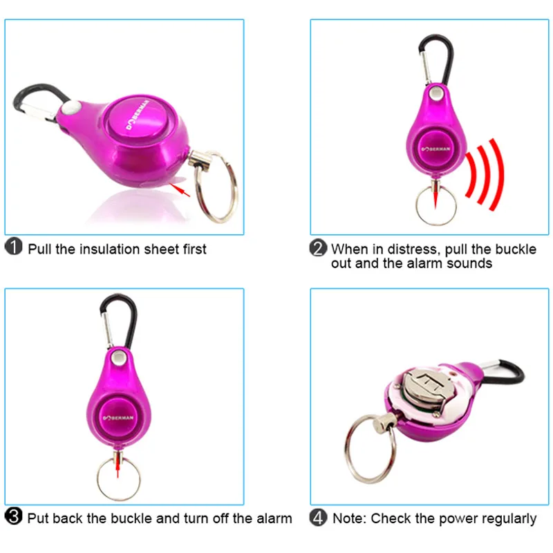 

Personal Alarm Women Security Keyring Emergency Self Defense for Outdoor Survival Camping Backpack OUJ99