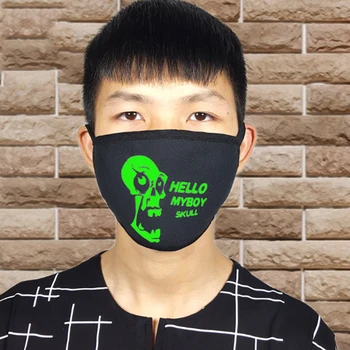 

5pcs Multi-Style Anime Cartoon Fluorescence in the dark Face Mouth Masks Anti Haze Cotton Dustproof Reusable Mouth Face Mask