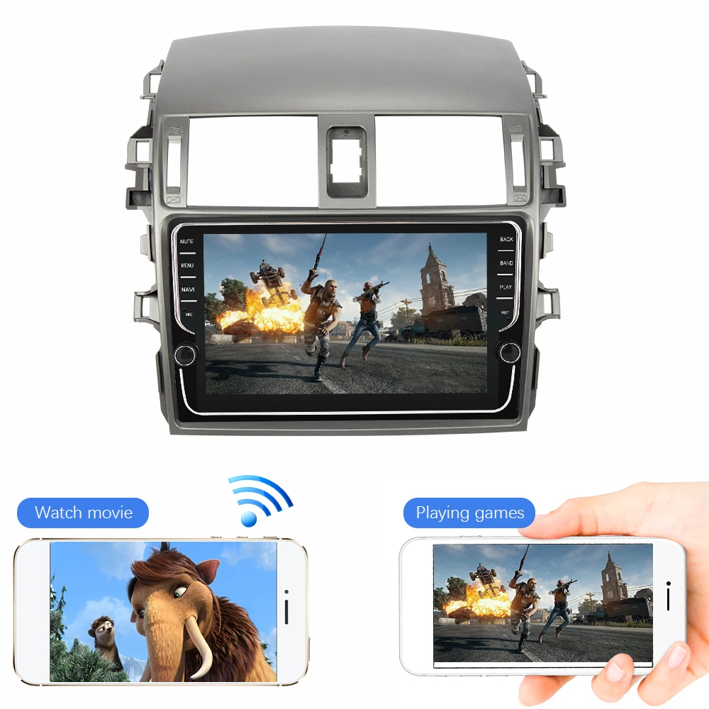 Eunavi 4G+ 64G 6 ядерный android 9,0 автомобильный dvd для Toyota Corolla E140/150 2007-2011 мультимедийный автомобильный Радио gps navi PX6 радио WIF