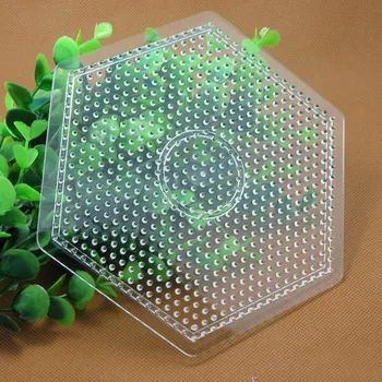 

14.5x14.5cm 5mm Educational Square DIY Hexagonal Beads Pegboard Decorative Magic Circular Jigsaw Tools Kids Toys Craft Games