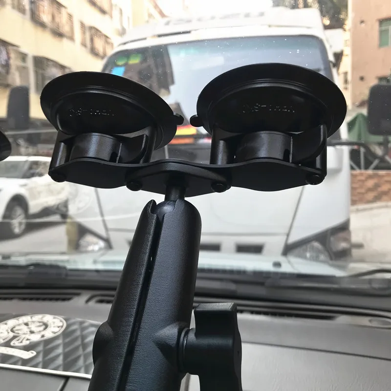 Heavy duty dual tablet suction cup mount with 1 inch ball head for ram mounts for ipad mini air 1 2 3 4