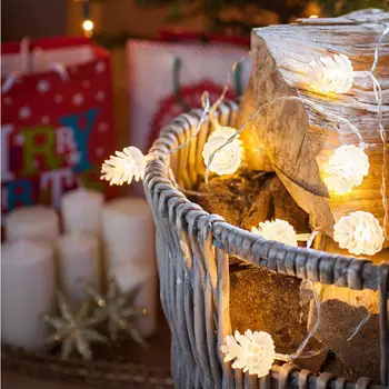 

AUGKUN LED Pine Cone Shape String Light Waterproof Fairy Light Christmas Tree Wedding Garden Party Lighting Decorations