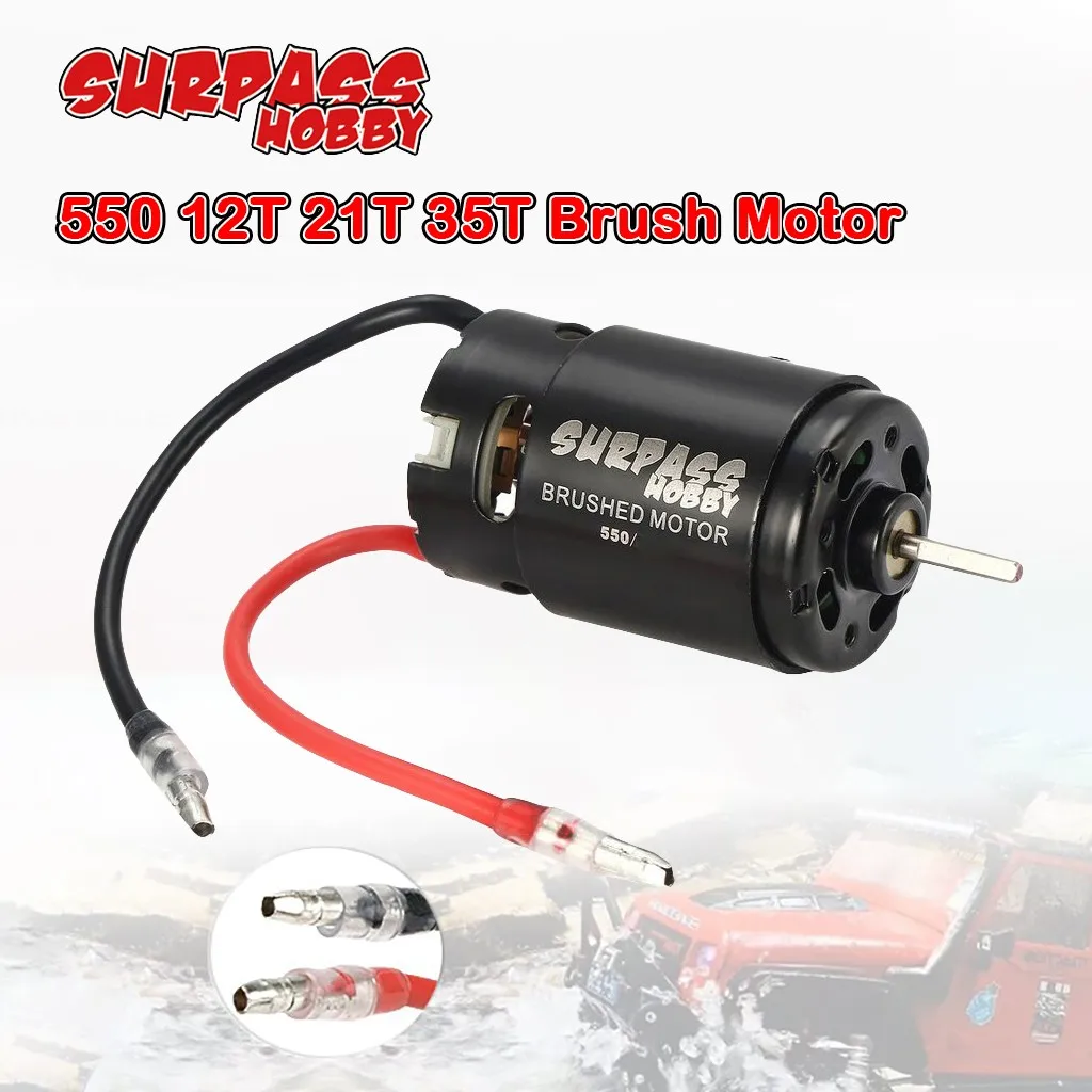 

2020 NEW HOT SURPASSHOBBY 550 12T 21T 35T Brush Motor For Large torque RC Car Upgrade Parts Accessories Kids toys