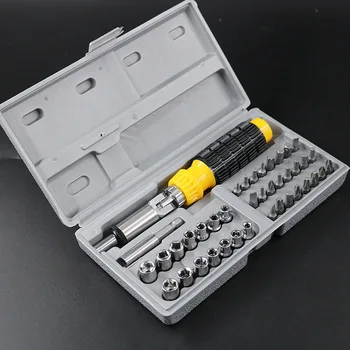 

41pc Combination Tool Box, Super Large Multi-functional Household Hardware Tools Tool Repair Assembly Sleeve Screw Driver