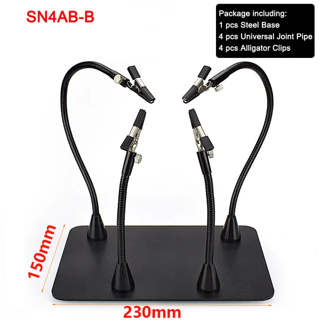 NEWACALOX  Multifunctional Hot Air Gun Frame with Third Helping Hand for 878D 858 Soldering Station Repair Welding BGA PCB Chips SN4AB-B