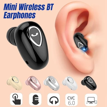 

Invisible Mini Wireless Bluetooth Earphones In Ear Stereo Sound Music Earbuds Sports Cordless Mini TWS Headset for iPhone Xiaomi