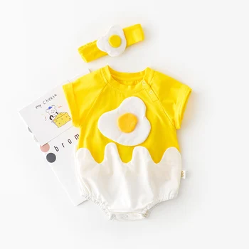 

Baby Boy Girl Clothes Baby Rompers Newborn Inafnt Jumpsuit Outwear Summer Baby Rompers with Headband One-Pieces