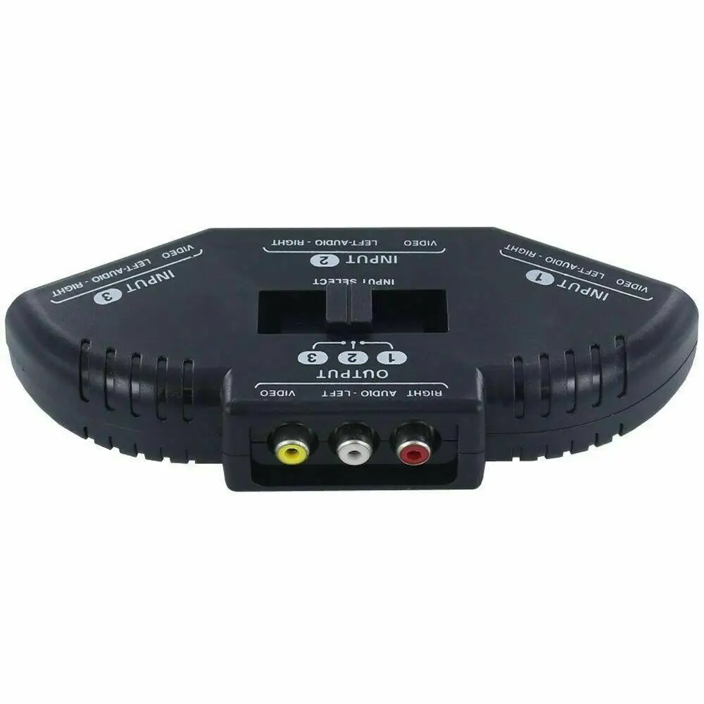 EastVita 3 Way RCA переключатель сплиттер в 1 выход Аудио Видео AV Селектор с