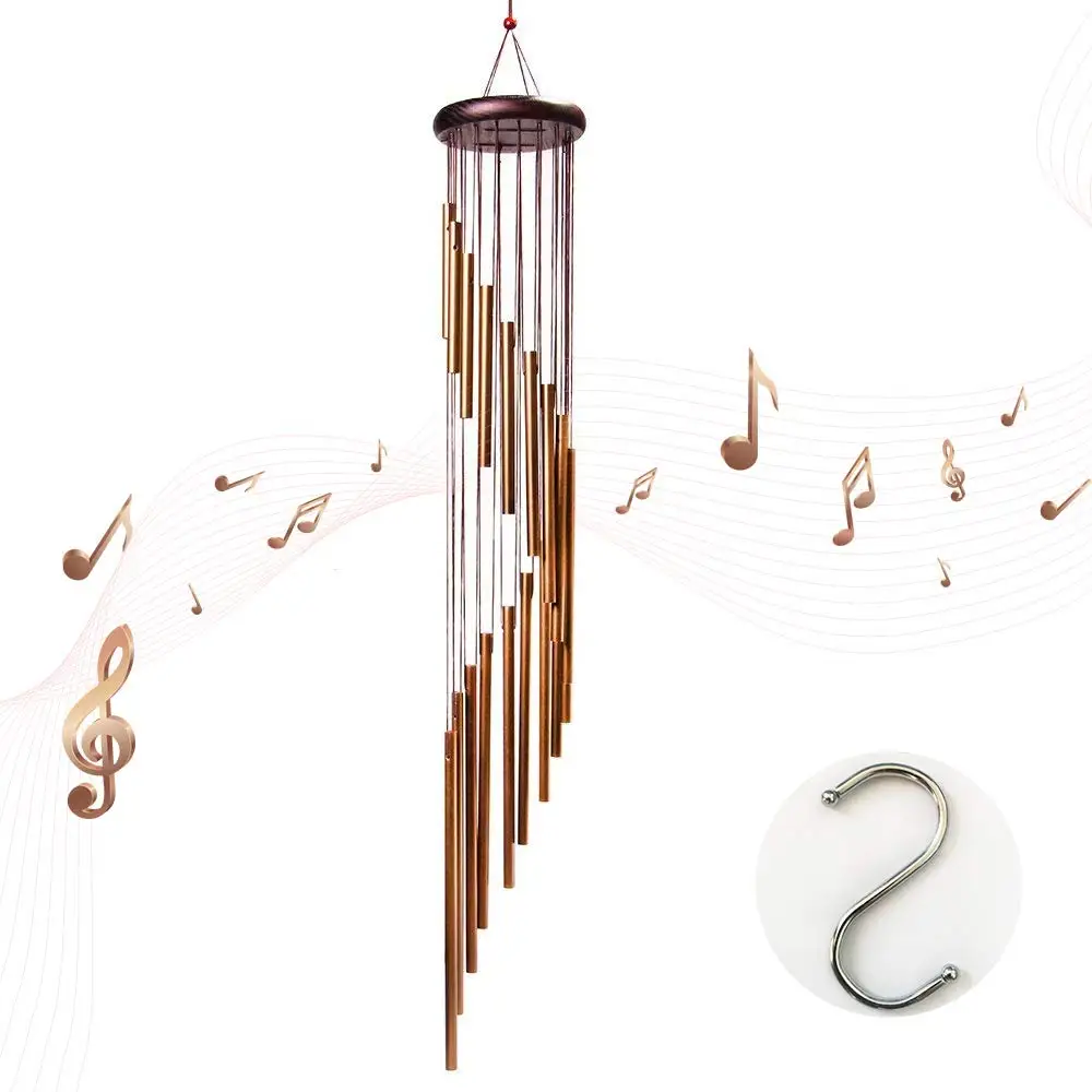 

35inch (90cm) Wind Chime with Aluminum Alloy 18 Tubes Tuned Soothing Musical Bell Sounds for Patio,GardenWind Chimes Outdoor,