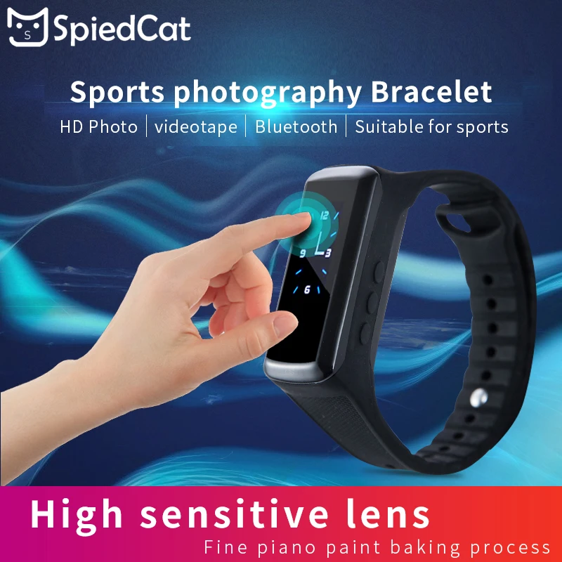 Смарт HD 1080P Мини Bluetooth Спорт на открытом воздухе браслет с фотографией секретная