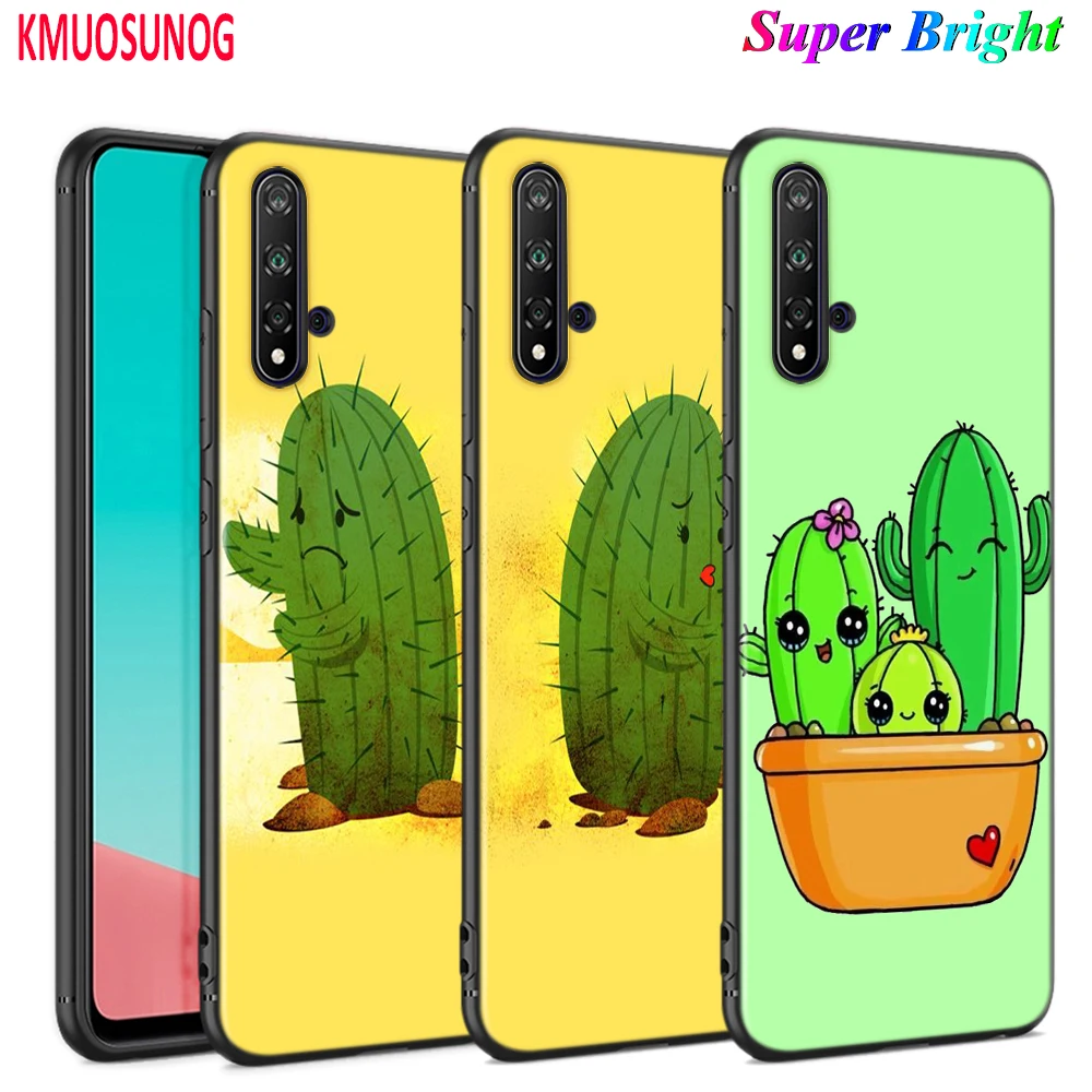 Silicone Cover Cartoon Cactus Plant for Huawei P Smart Z S Plus 2019 2020 Nova 2i 2 Lite 3 3e 4 4e 5 5i 5T 7i Phone Case | Мобильные