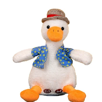 

Electric Repeating Duck Singing Recording Nod Learn To Talk Educational Toys Electric Plush Doll for Kid Adult VJ-Drop