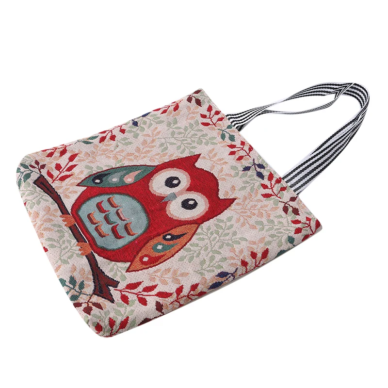 Cute owl Милая форма Совы животные винтажная холщовая хозяйственная сумка Экологичная Складная многоразовая сумка переносная сумка через плечо - Цвет: Cute owl