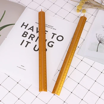 

Hot sale Gold 30cm Aluminum Triangular Scale Ruler 1:20 - 1:500 Alloy Metal Scale Ruler