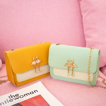 

Chain Mini Bag Women's 2020 Spring Summer New Fashion Korean-Style One-Shoulder All-match Girl's Shoulder Bag Square Bag #20