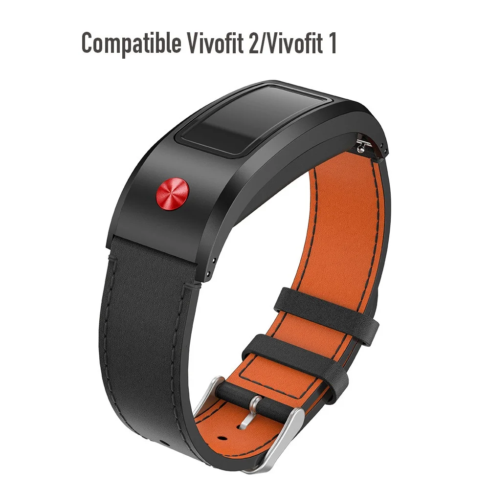 Кожаный ремешок для Vivofit 2 сменный кожаный наручных часов с металлической