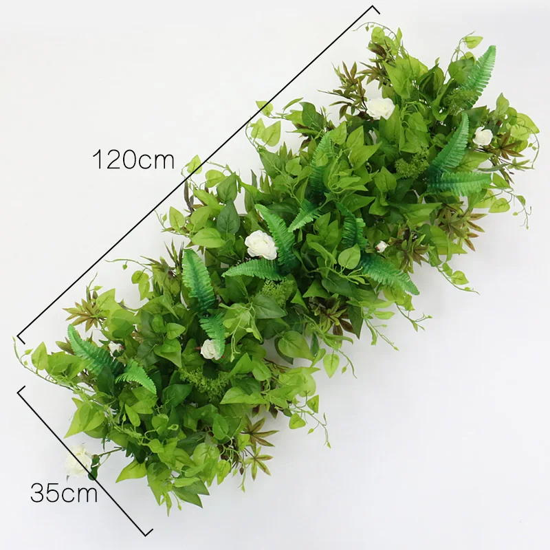 02 120cm flower row Домашние зеленые растения Трава набор вечерние свадебные декорации Цветочная композиция ряд витрина дисплей фото реквизит цветочный шар - Цвет: 02 120cm flower row