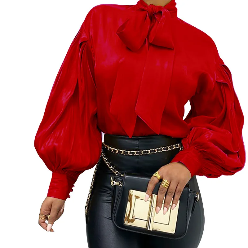 Spring Women's Long-Sleeved Solid Color Shirt