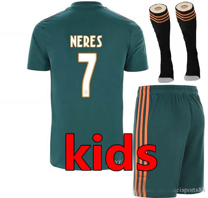 Ajaxes/; Детский комплект; носки; Футбольная Футболка; ; ; DE JONG TADIC ZIYECH VAN BEEK NERES ZIYECH; Детская футбольная рубашка; - Цвет: away