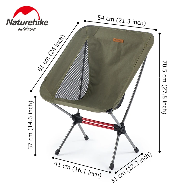 Naturehike Ultralight Folding Camping Chair High Back Lightweight Portable Compa for sale online 