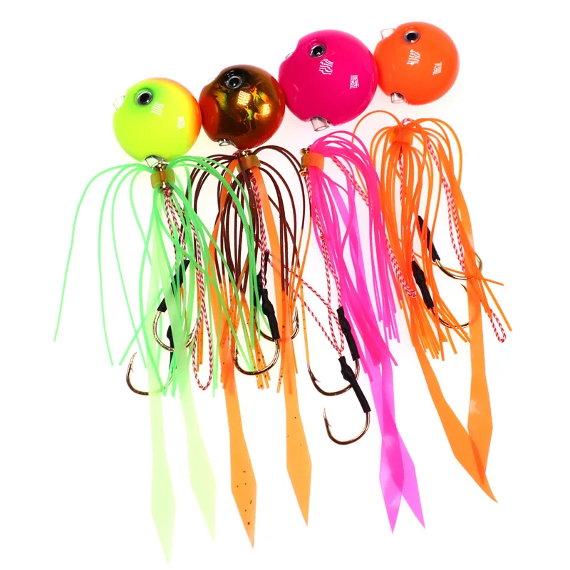 40g/50g/60g/70g/80g/90g Colorful Lead Octopus Jig Head With Silicone Skirt Buzzbait Saltwater Fishing Lure Artificial Hard Bait 40g/50g/60g/70g/80g/90g Colorful Lead Octopus Jig Head With Silicone Skirt Buzzbait Saltwater Fishing Lure Artificial Hard Bait