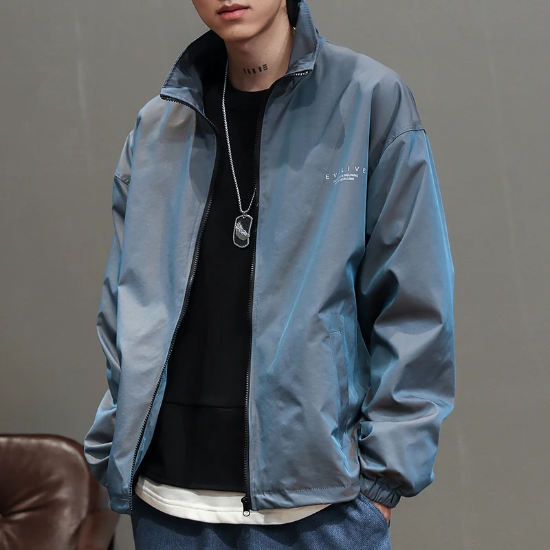 

2020 Fall Men Thermal Jacket Gradient Coat Male Korean Hip Hop Tide Loose Tooling Jacket Streetwear