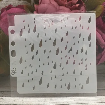 

13cm 5.1" Rain Drop Waterdrop DIY Layering Stencils Painting Scrapbook Coloring Embossing Album Decorative Card Template