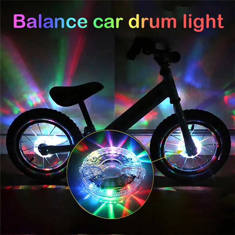 

LED bicycle Flower Drum Light USB Charging Hot Wheels 1 Light 7 Colors Wheel Decoration light Night Riding Accessories A1