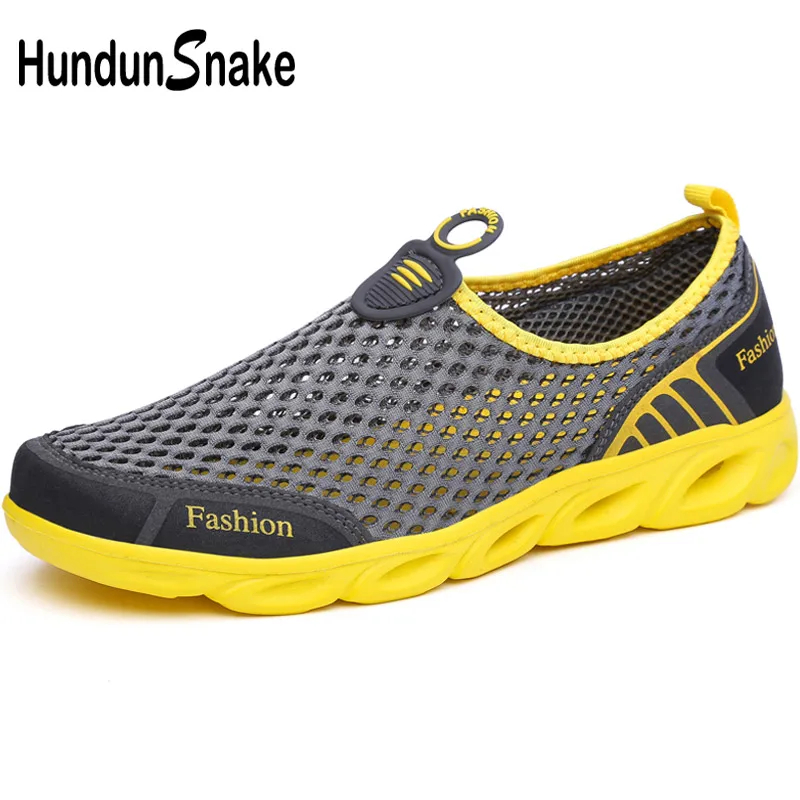 Кроссовки Hundunsnake Мужские дышащие серая сетчатая спортивная обувь летние мужские
