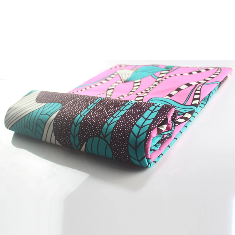 Cotton Wax Prints Fabric Ankara Batik Real Wax High Quality 6 yards African Fabric for Party Dress