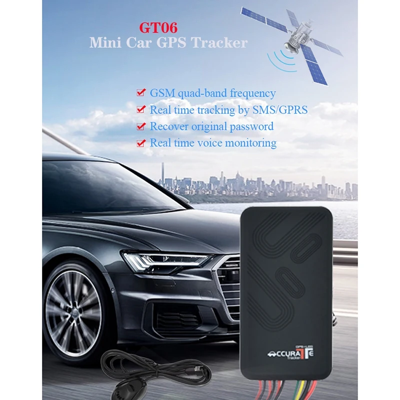 GT06 Мини Автомобильный GPS трекер SMS GSM GPRS система слежения за автомобилем монитор