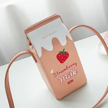 Многофункциональная сумка для мобильного телефона из искусственной кожи для девочек, цветная Косметика с фруктами, Большая вместительная сумка-мессенджер для мобильного телефона