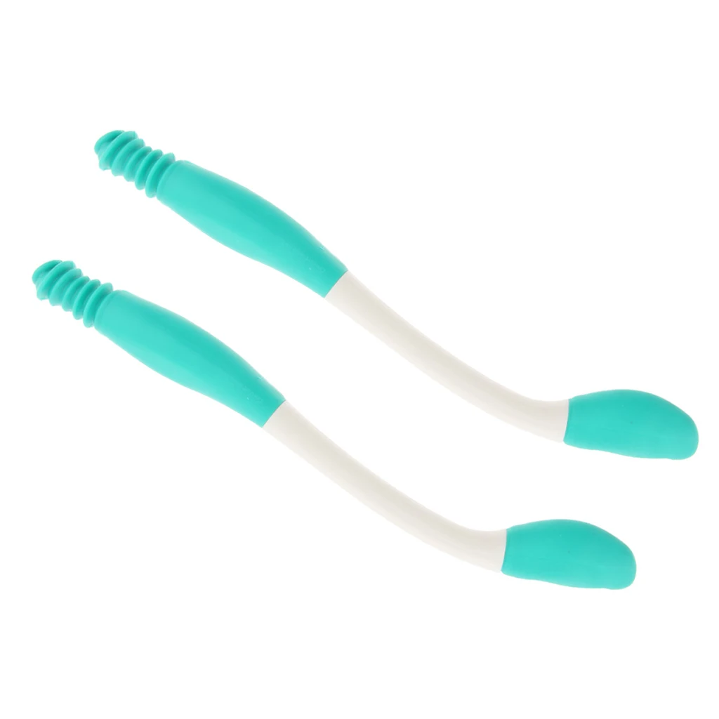 2pcs Anti-Slip Long Handle Reach Elderly Wiper Disabled & Handicapped Toilet Paper Wiping Aid Self Wipe Tool Patient Helper