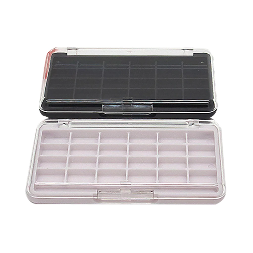

2PCS Refillable Empty 24 Grids Makeup Palette Eyeshadow Case Container for Cosmetics Eyeshadow Lip Balm Blusher