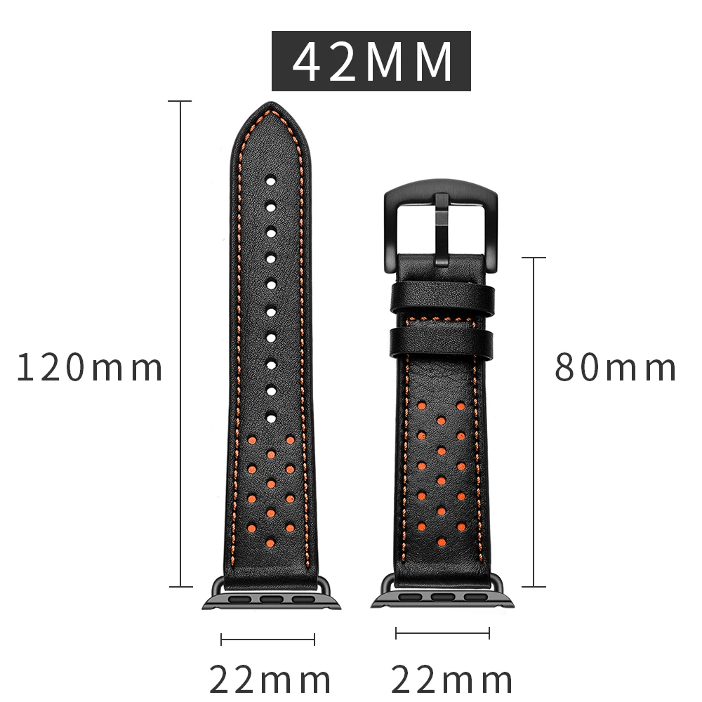 Кожаный ремешок correa совместимый с Apple Watch 5 4 44 мм 42 для iwatch series 1 2 3 браслет 38 40