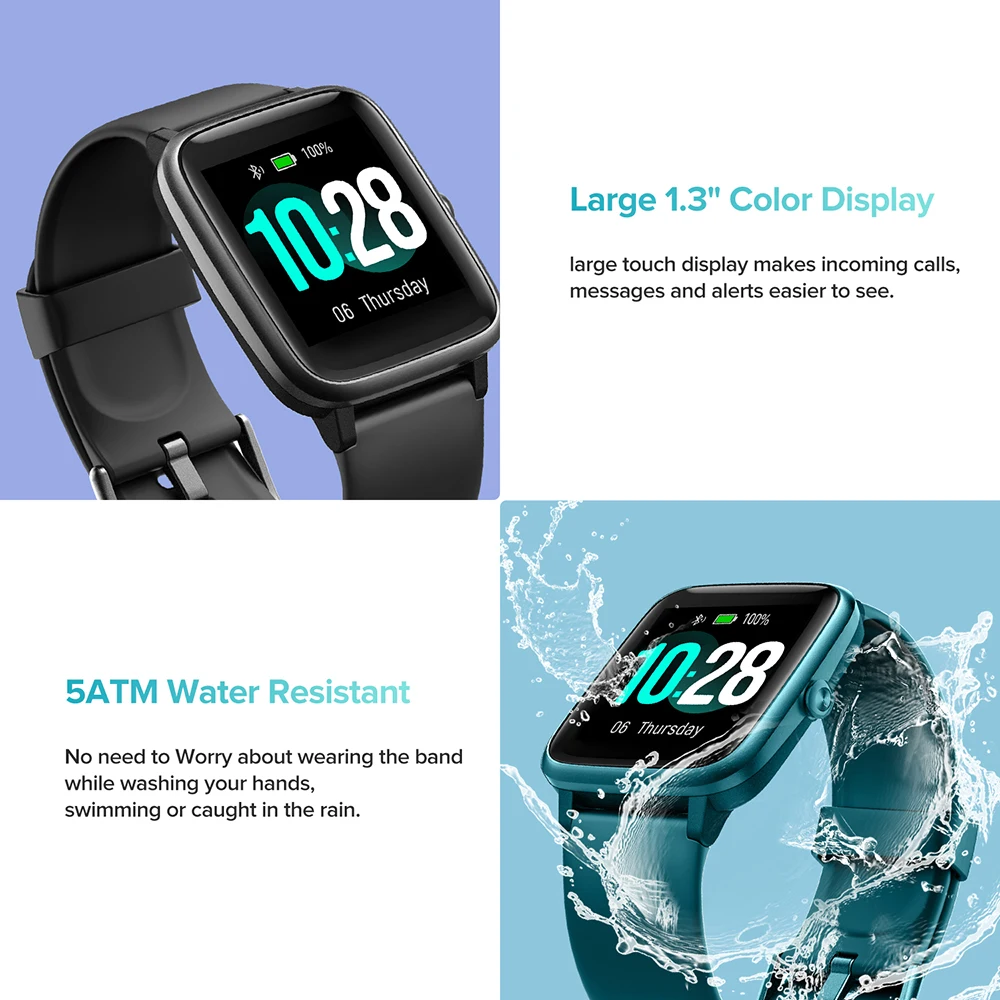 UMIDIGI Uwatch 2 Smart Watch Men 5ATM Waterproof 1.3 Color Smartwatch  Clock Heart Rate Sleep Monitoring For Android IOS - AliExpress