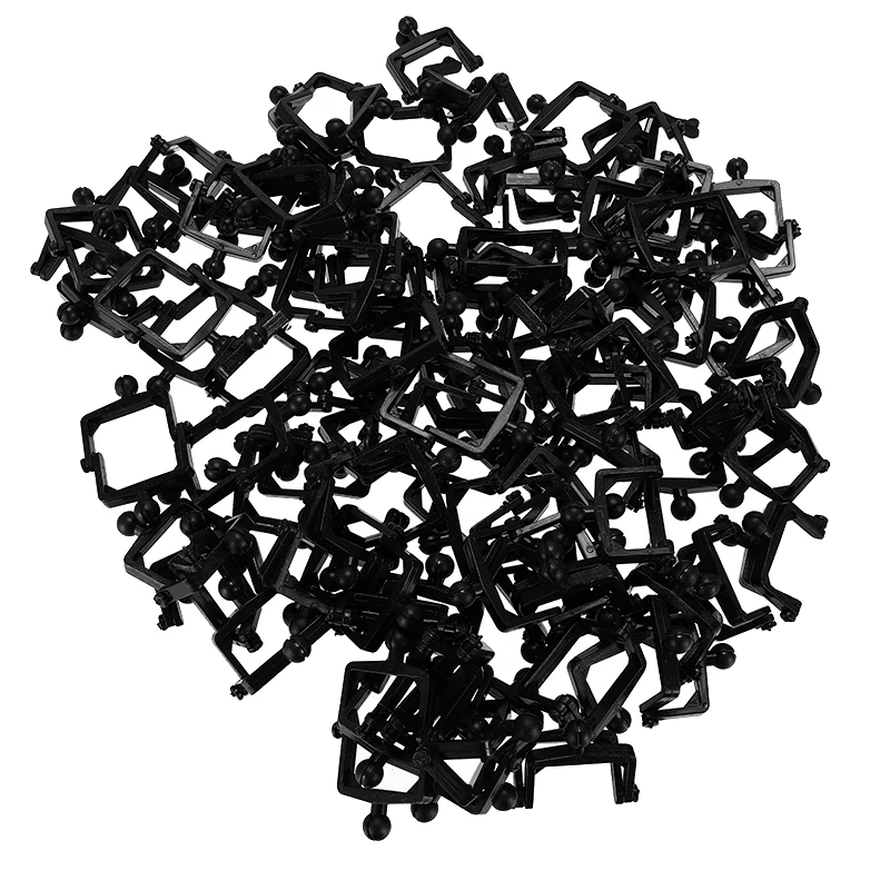 

100pcs Plastic Disposable Dental Articulator Holder Mouth Bite Holder Dental Articulator Black Study Lab Tool
