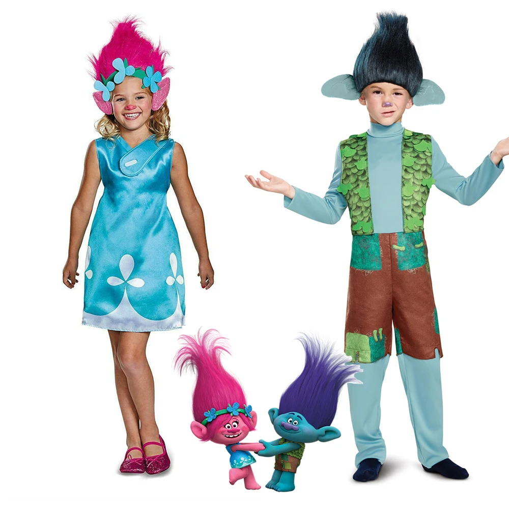 Snailify Jungen Trolle Zweig Kostum Madchen Trolle Mohn Kostum Halloween Kostum Fur Kinder Aliexpress