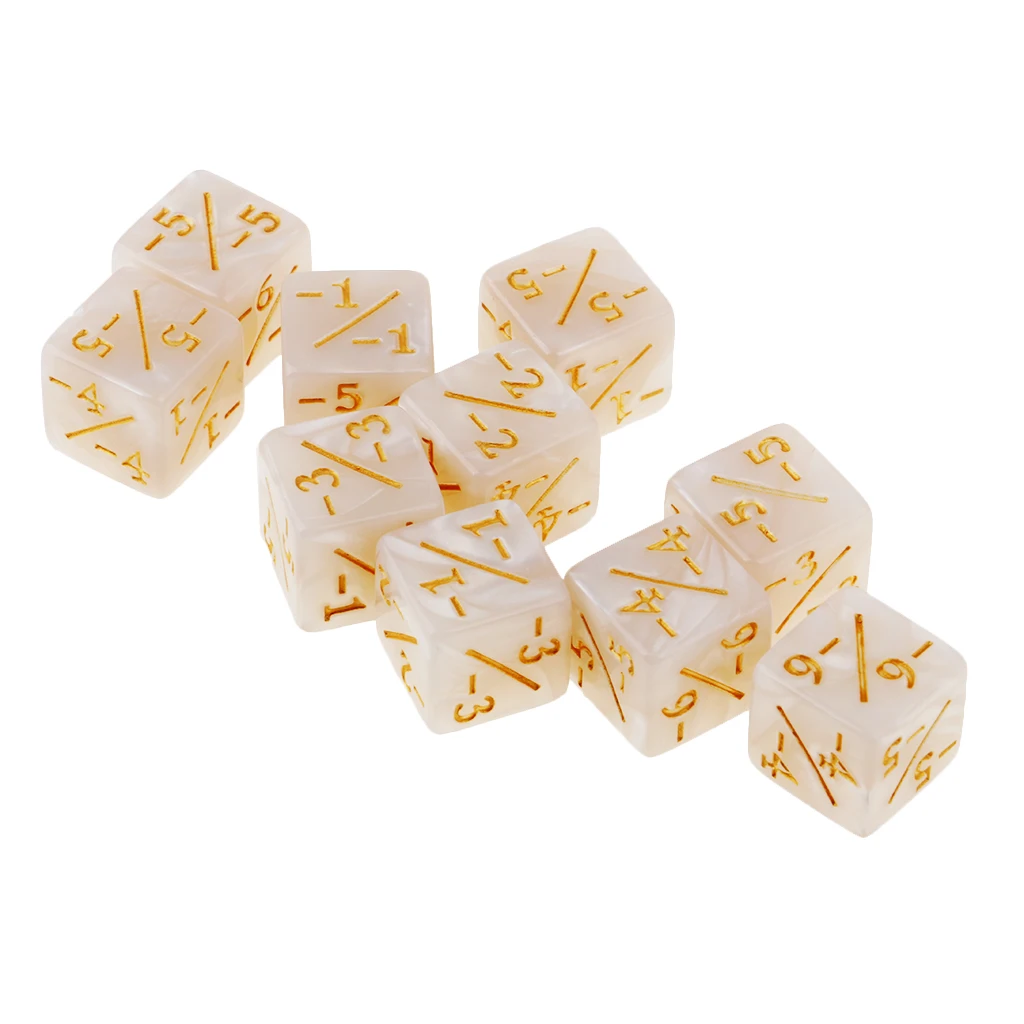  Math Learning Educational  TRPG D&D Board Dice Game 6-side Fractional Dice Family D6 Dices