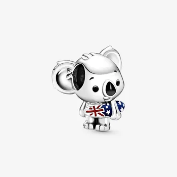 

2020 Pre-Autumn 925 Sterling Silver Surfing Koala Charm fit original Charms Bracelet For Women DIY Jewelry Making