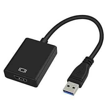 

1080P USB 3.0 to HDMI Adapter External Video Card Multi Monitor Audio Video Converter Cable for HDTV Projector Laptop PC Monitor