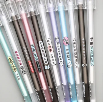 

100pcs/Lot 0.5mm Korean Gel Pen Creative Stationery Black Examination Pen Student Office Stationery Writing Supplies GP568