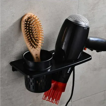 

Punch-free hair dryer rack hair salon multi-function wall mount bracket bathroom hair dryer rack wall shelf