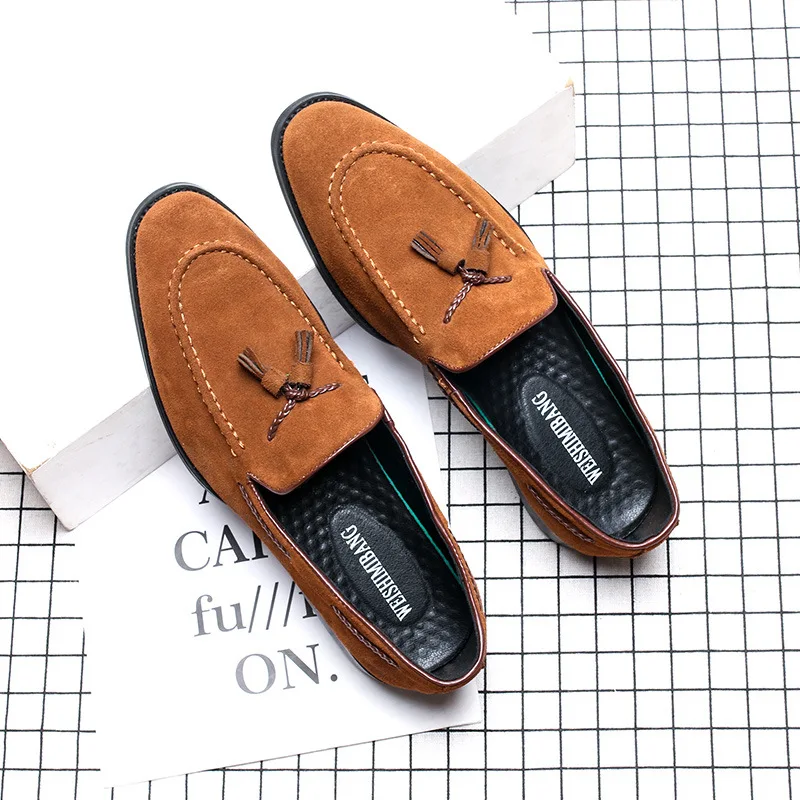 

2019 Summer New Style Suede England Leather Tassels Dull Polish Nightclub Versatile Hair Stylist a Microfiber Leather Case Foot