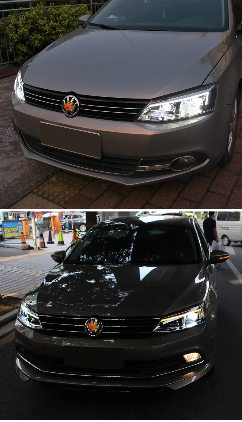 Автомобильный Стильный чехол для VW Jetta головной светильник s VW Jetta головной светильник 2012- светодиодный светильник DRL Q5 bi xenon объектив h7 xenon
