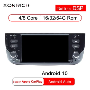 

4GB 64G Autoradio 1 Din Android 10 Car DVD Player Stereo For Fiat/Linea/Punto evo 2012-2015 Multimedia GPS Navigation Audio DSP