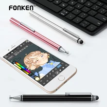 Lápiz táctil 2 en 1 para teléfono y tableta, lápiz inteligente capacitivo Universal para pantalla móvil Android, plumas finas gruesas