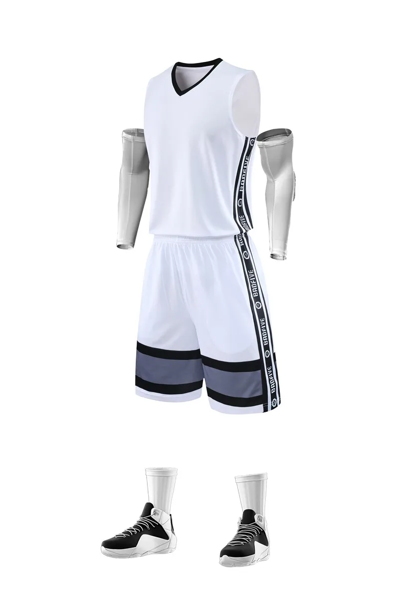 HOWE AO, баскетбольная майка, дышащие спортивные топы для фитнеса, Быстросохнущий тренировочный жилет без рукавов, camisetas baloncesto hombre - Цвет: Белый