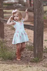 Детское платье в европейском и американском стиле детское платье в горошек с цветочным принтом детская одежда