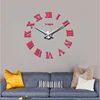 2021 New Diy Wall Clock 3D Home Decor Large Roman Mirror Fashion Modern Quartz Art Clocks living Room Watch Free Shipping 4